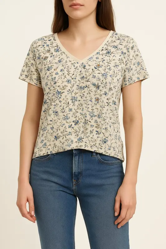 Blouse Fleurie Multicolore - Taille S/36