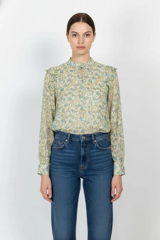 Blouse Fleurie Multicolore - Taille XS/34