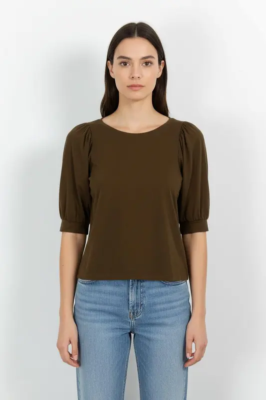 Blouse Marron - Taille S/36