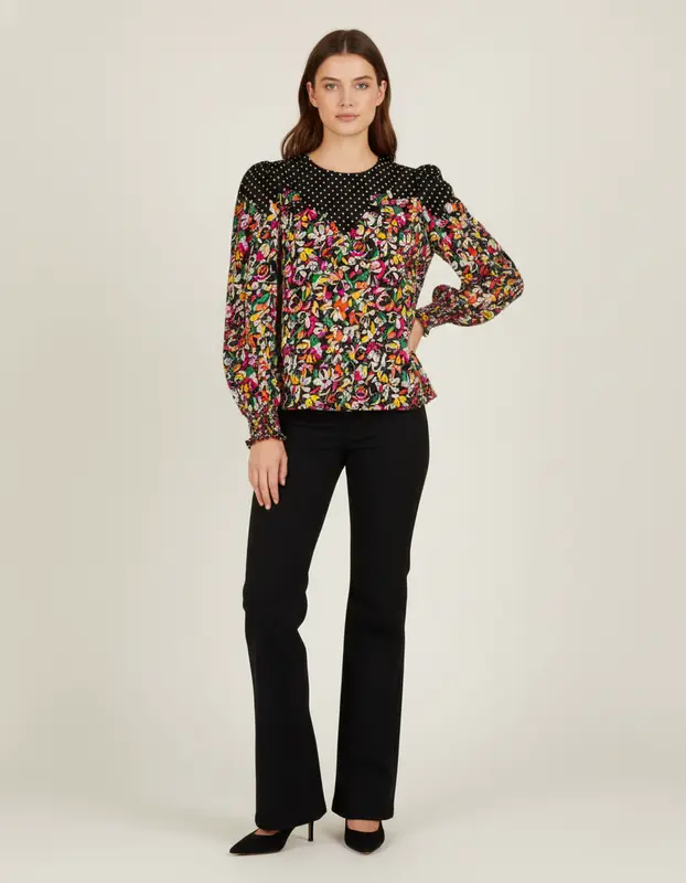 Blouse multicolore - Taille XS/34