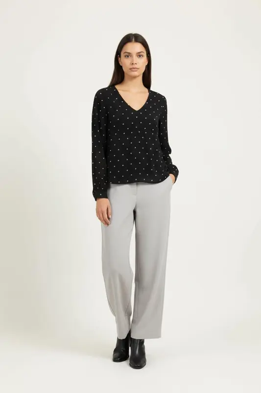 Blouse Noire et Blanche - Taille S/36