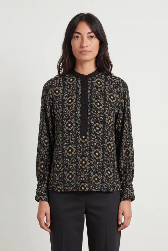 Blouse Noire et Kaki - Taille XS/34