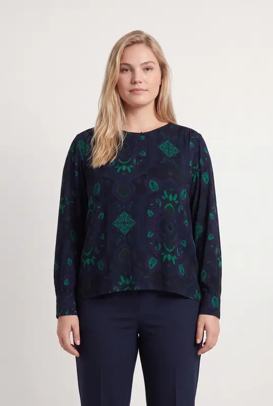 Blouse Noire et Verte - Taille XXL/44