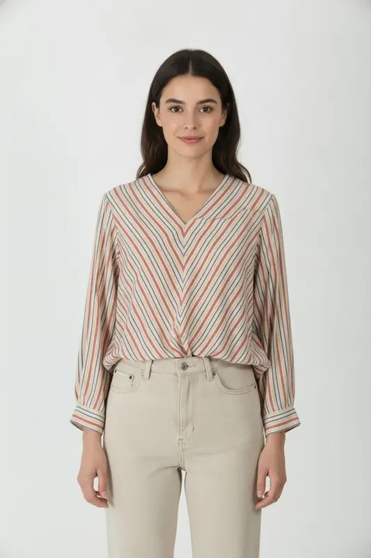 Blouse Rayée Multicolore - Taille S/36