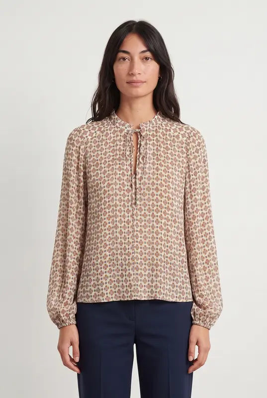 Blouse Rose et Beige - Taille S/36