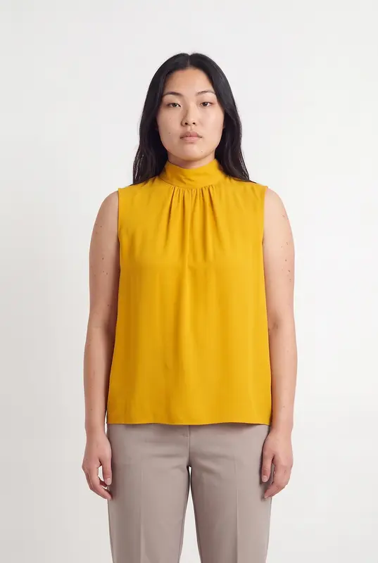 Blouse Sans Manches Jaune - Taille L/40