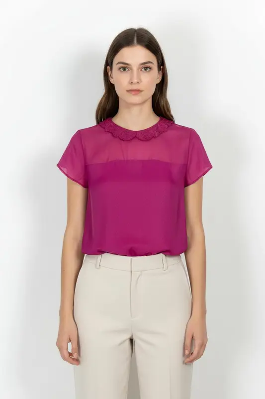 Blouse Violet - Taille S/36