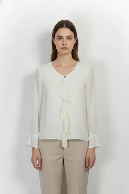 Blouse Volantée Blanche - Taille XL/42