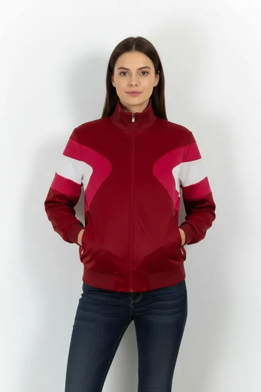 Blouson Bordeaux et Rose - Taille L/40
