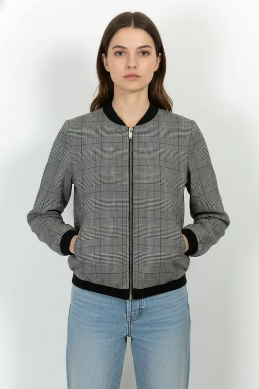 Blouson Gris et Noir - Taille XS/34