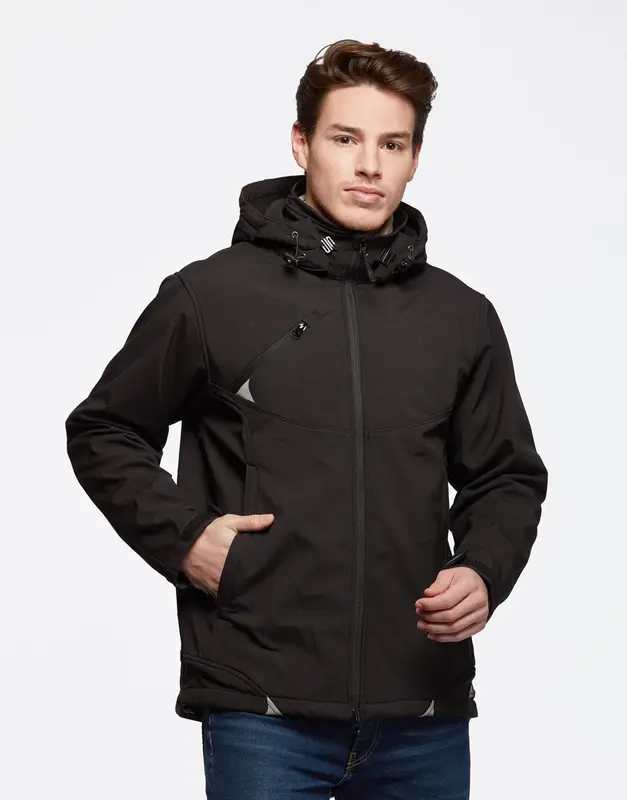 Blouson homme softshell ultra-technique noire IRAZU