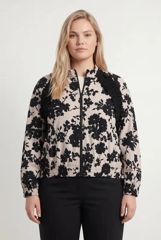 Blouson Noir et Beige - Taille XXXL/46