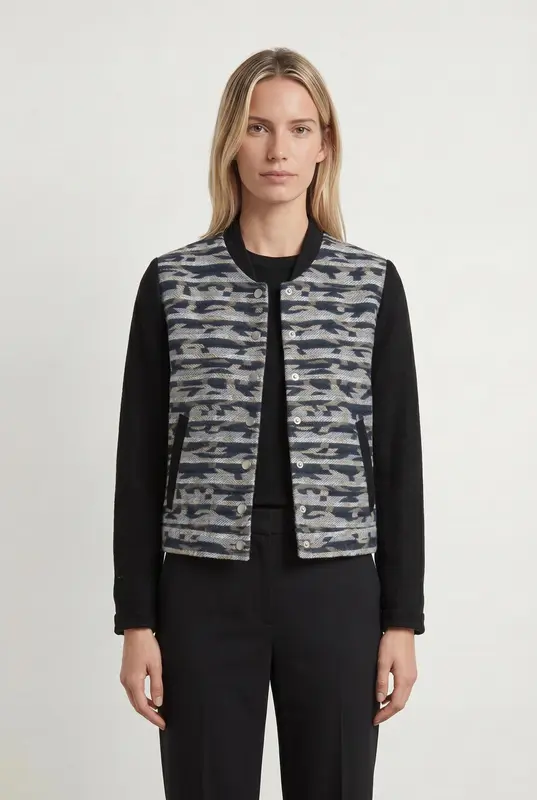 Blouson Noir et Multicolore - Taille S/36