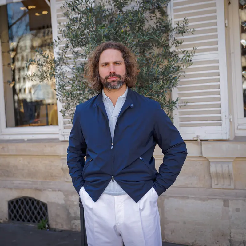 Blouson technique bleu marine