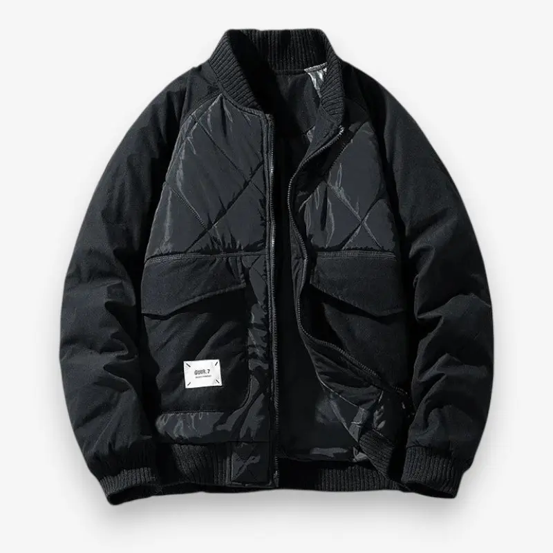 Bomber homme manches longues col montant