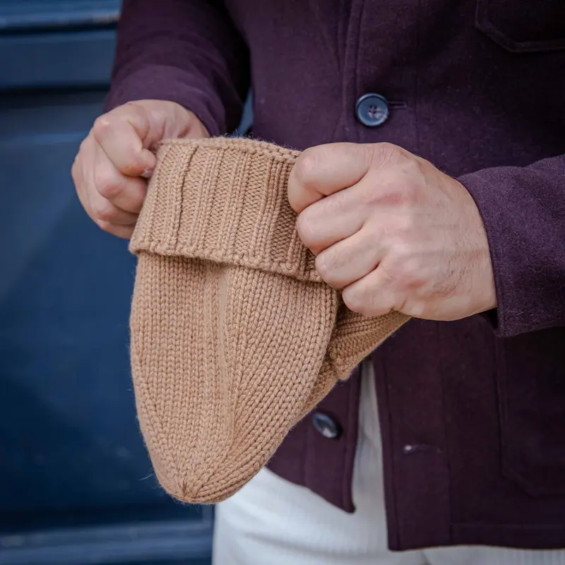 Bonnet cachemire camel