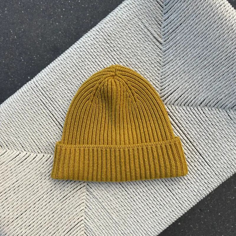 Bonnet jaune cachemire