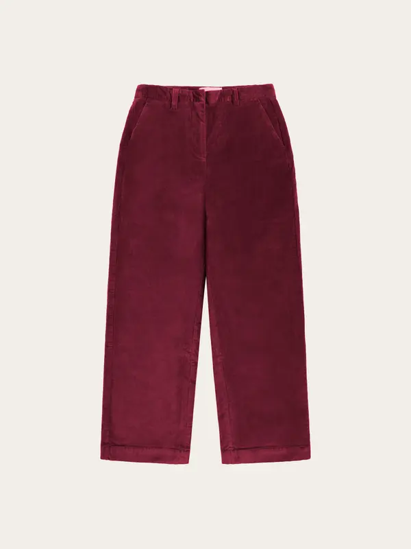 Bora wide corduroy pant - Burgundy