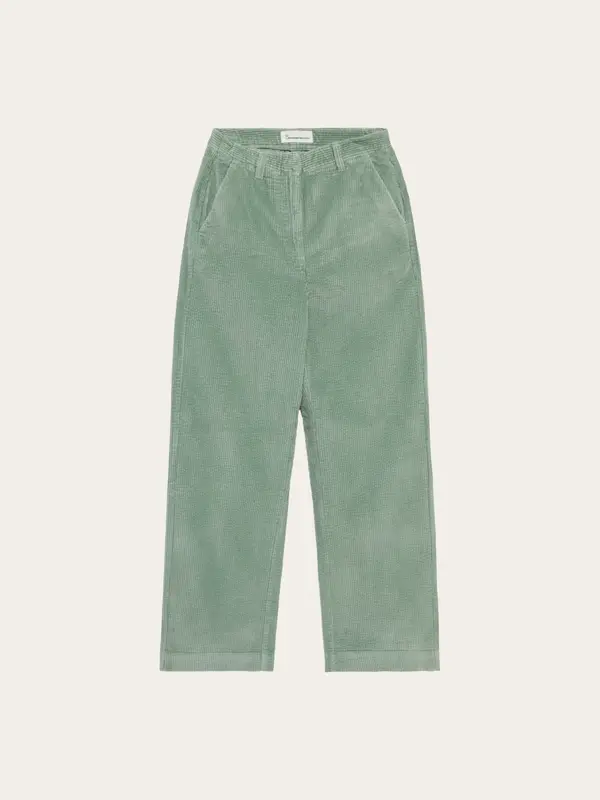 Bora wide corduroy pants - Lily Pad