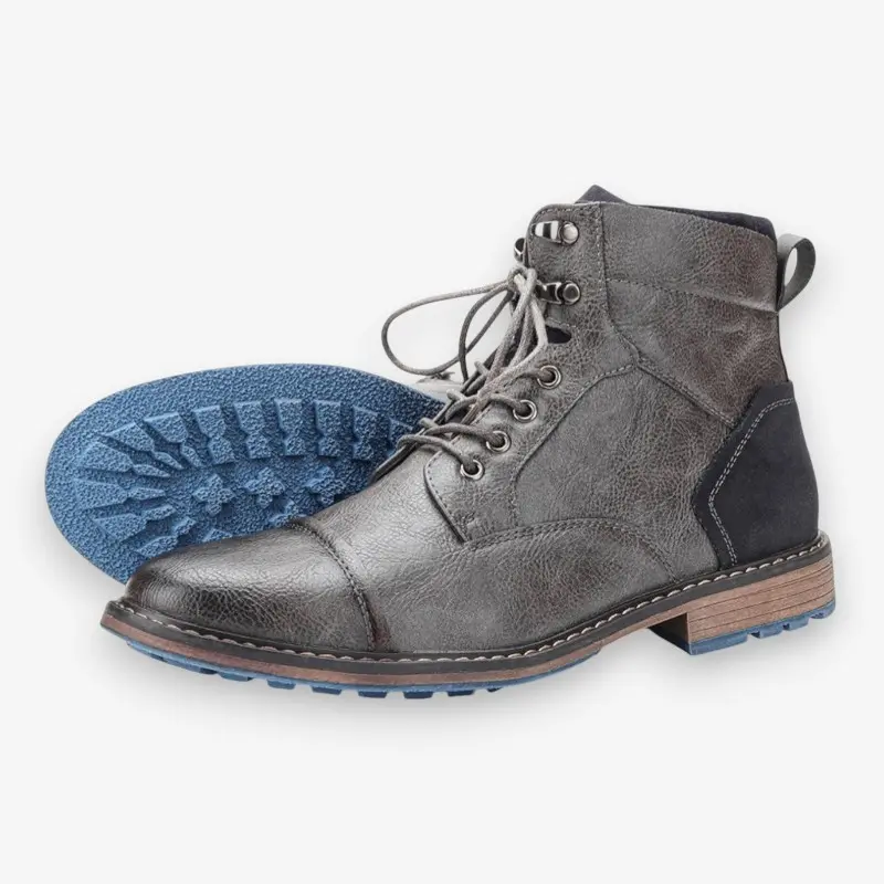 Bottes à lacets bout rond