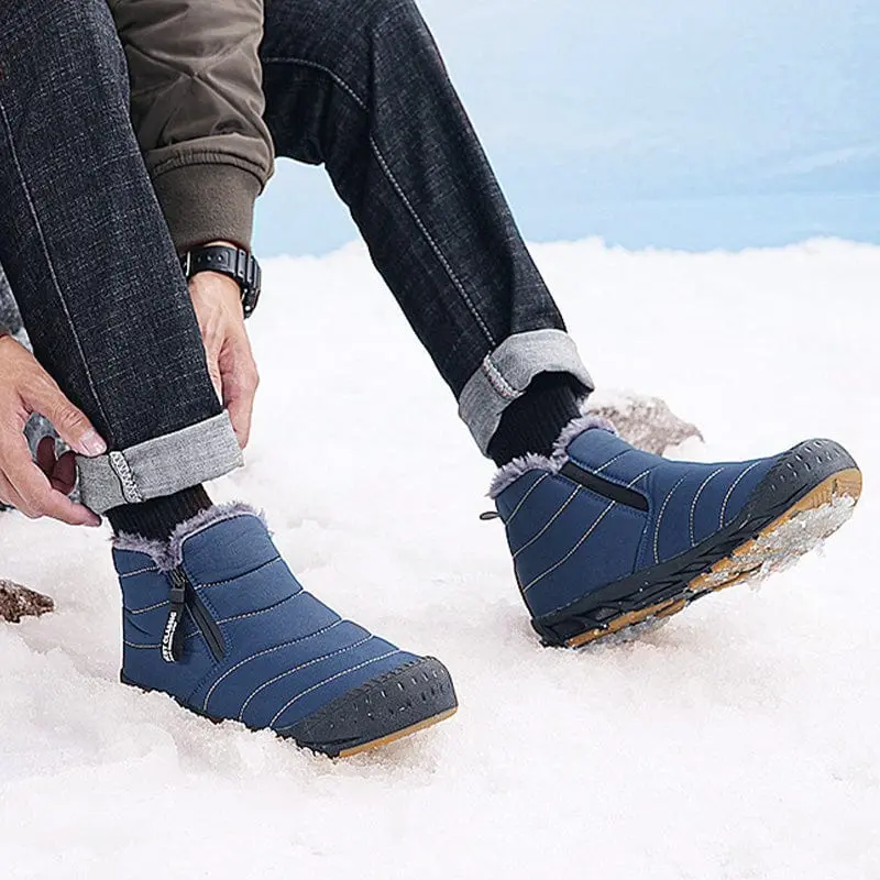 Bottes d’hiver imperméables avec doublure en fausse fourrure
