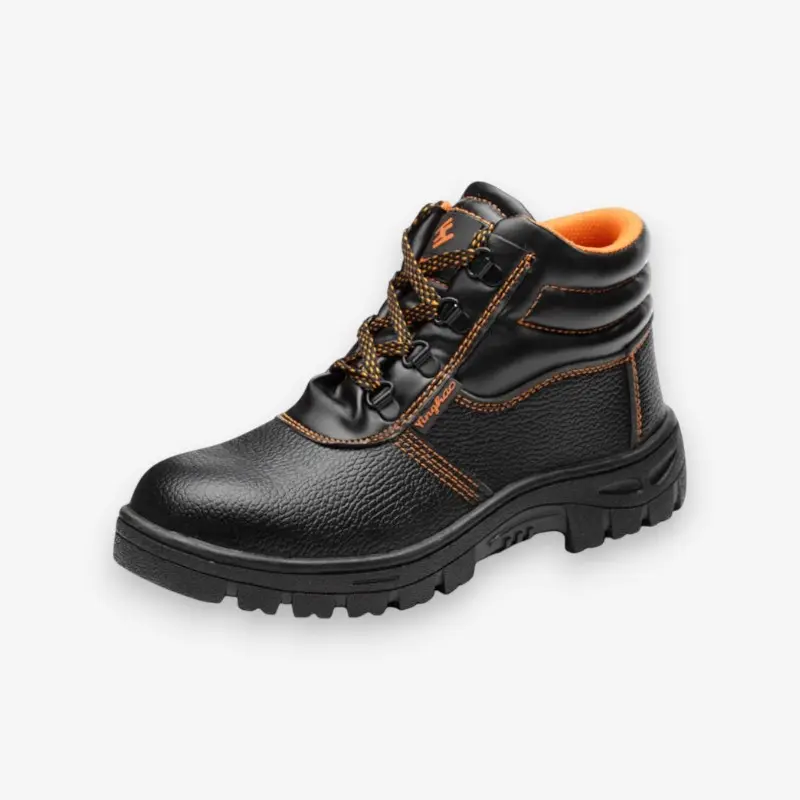 Bottes en cuir mi-mollet à lacets semelle épaisse