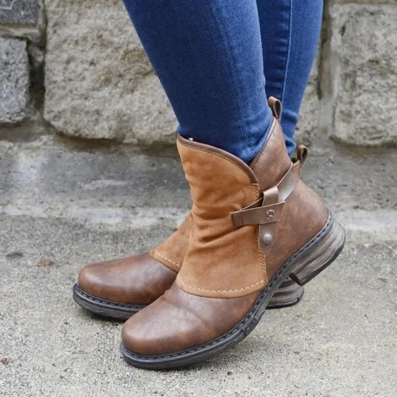 Bottes femme doublure chaude avec fermeture éclair