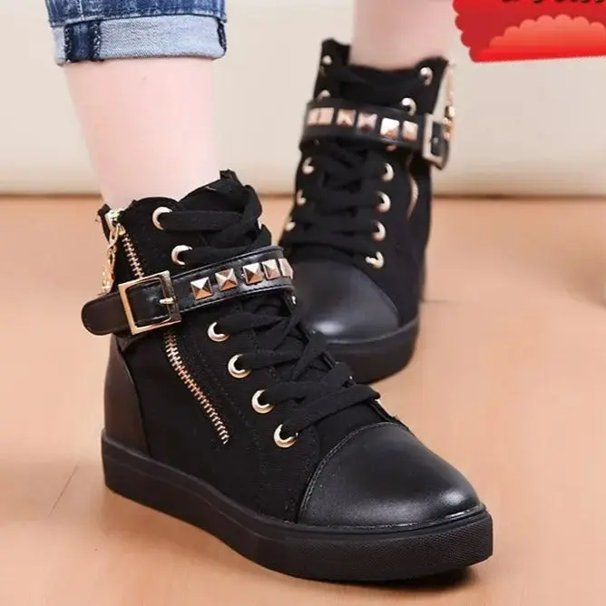 Bottes femme fermeture éclair et boucle