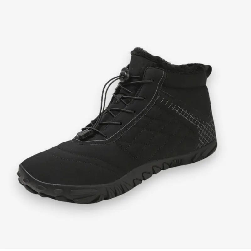 Bottines barefoot à lacets bout large