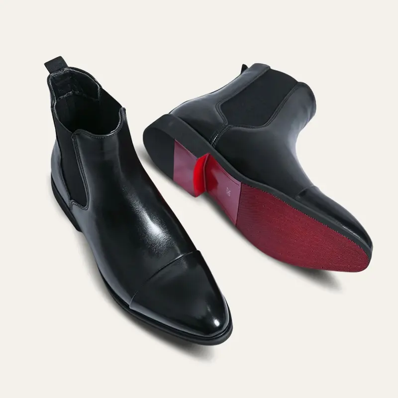 Bottines Chelsea Savile Row en cuir homme, semelle rouge