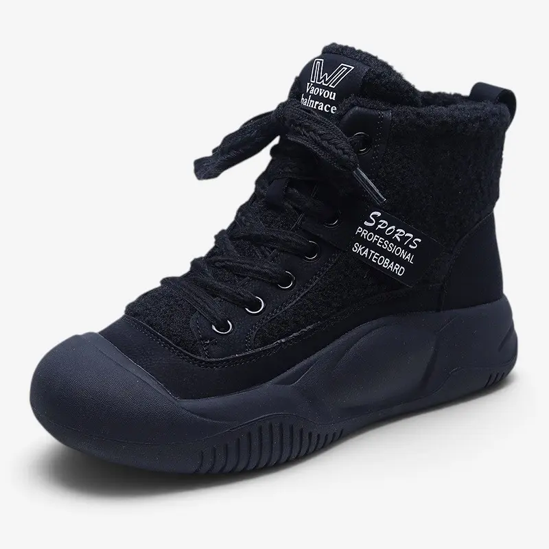 Bottines femme à semelle épaisse contrastée