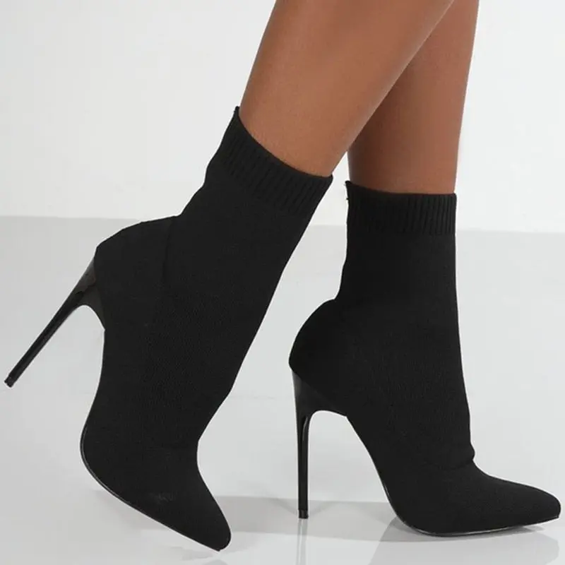 Bottines femme bout pointu avec talon 9 cm