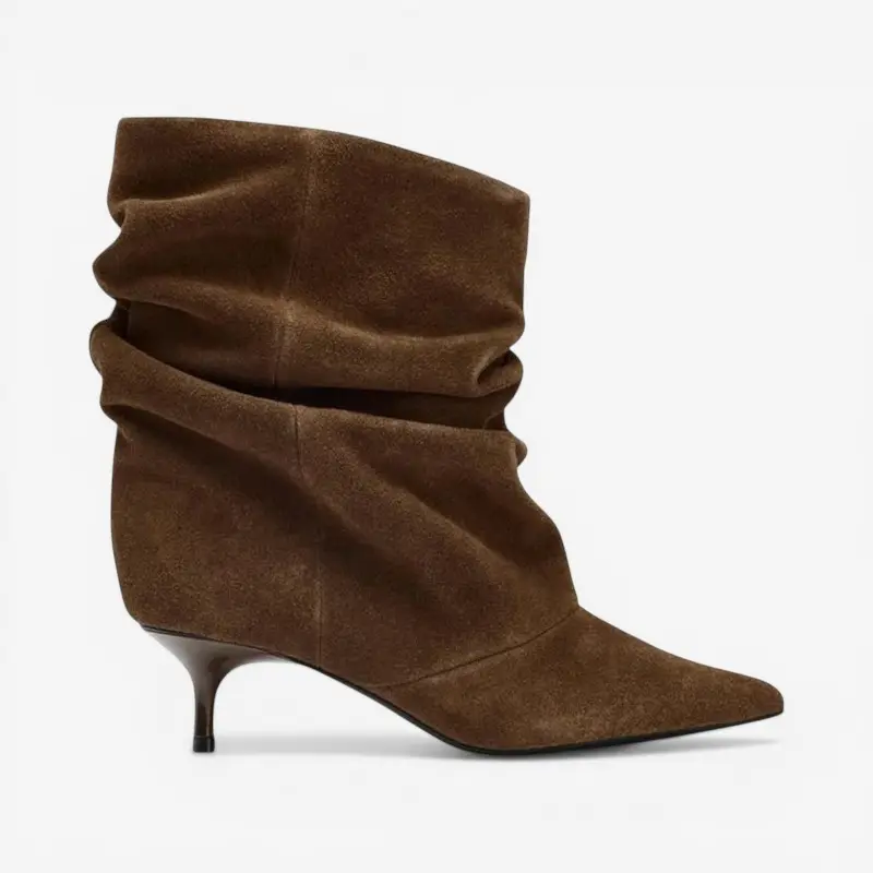 Bottines femme bout pointu talon bas
