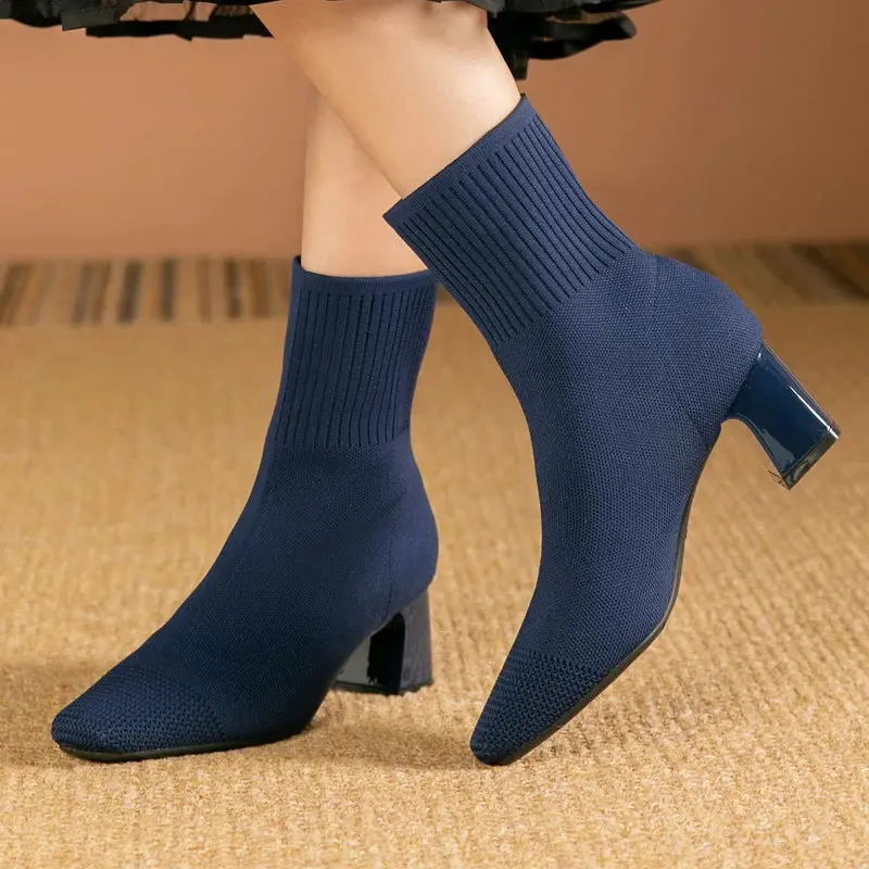 Bottines femme talons hauts semelle antidérapante