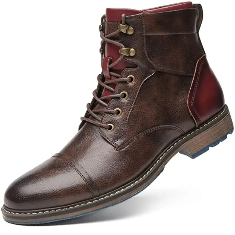 Bottines homme tendance avec fermeture éclair latérale