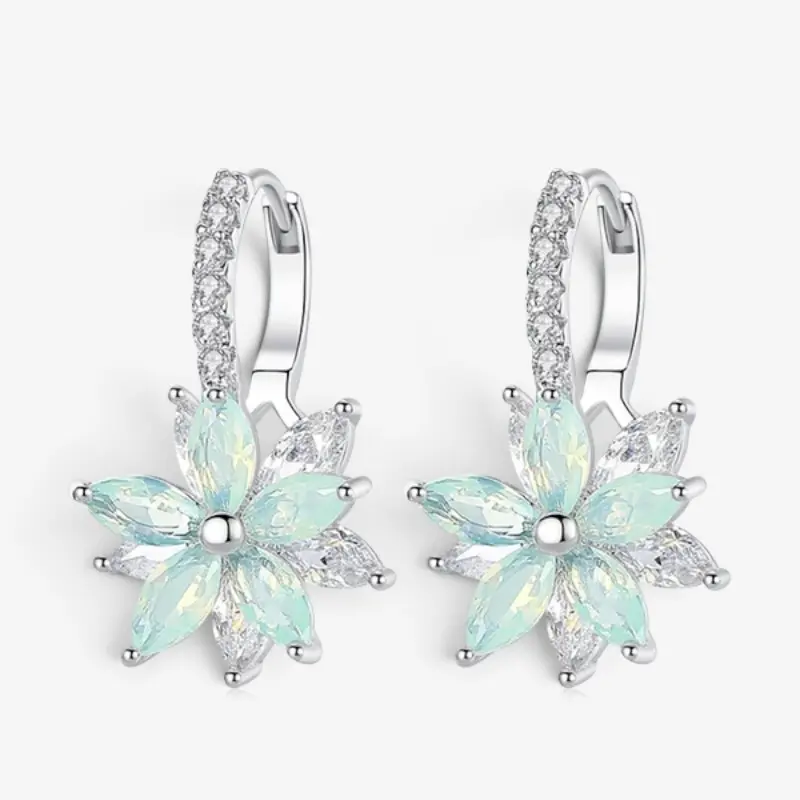 Boucles d’oreilles femme à motif floral