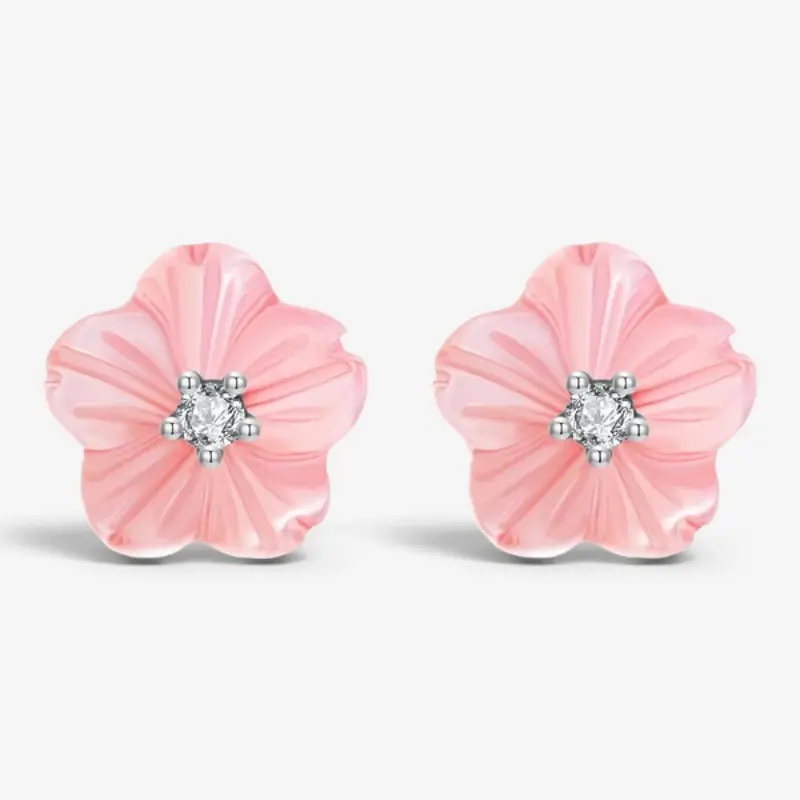 Boucles d’oreilles femme petite fleur