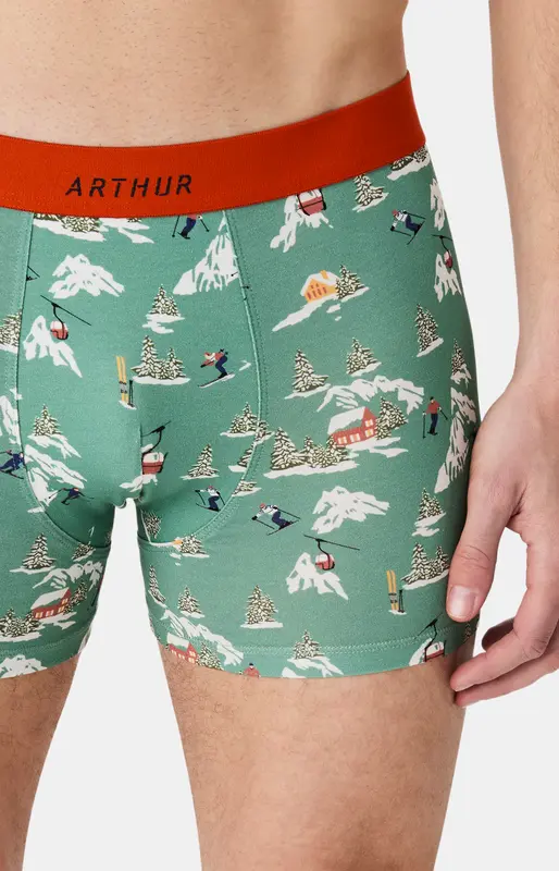 Boxer en jersey de coton - Noël en altitude