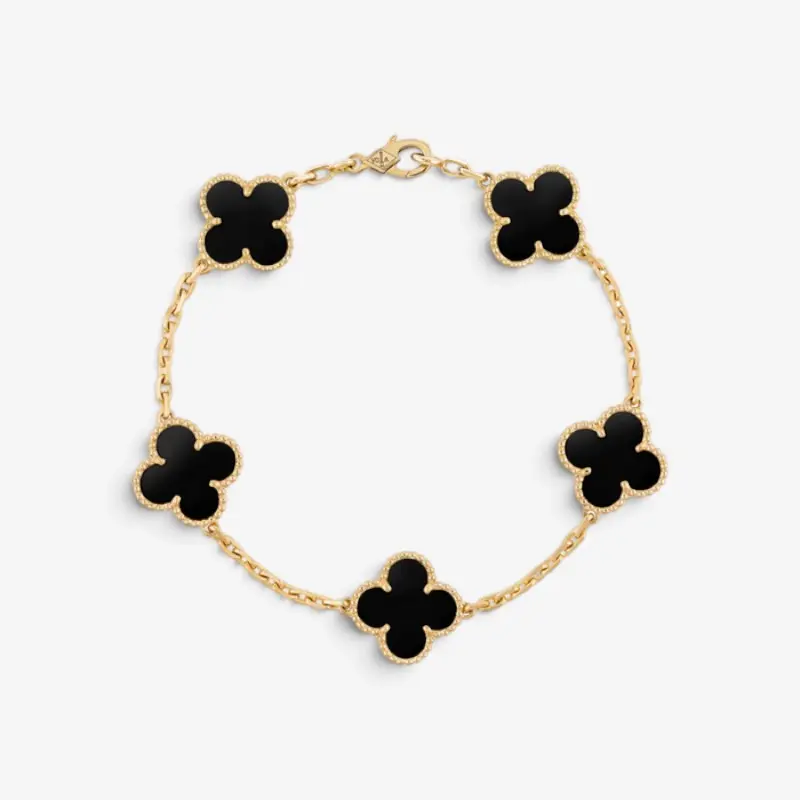 Bracelet Élégant Trèfle en Or pour Femmes