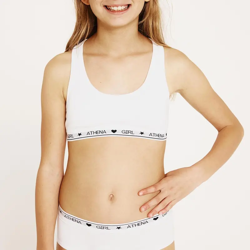 Brassière à coques amovibles fille Coton Ultra Doux Girl by Athena