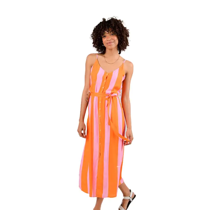 BRAVA Robe Color Block Orange