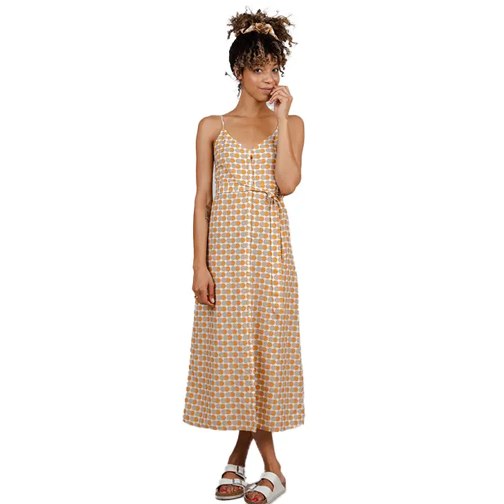 BRAVA Robe longue bretelles Eclipse Sable