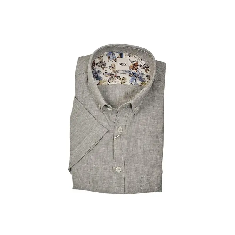Brax Hommes Chemise manches courtes verte Dan U pour homme