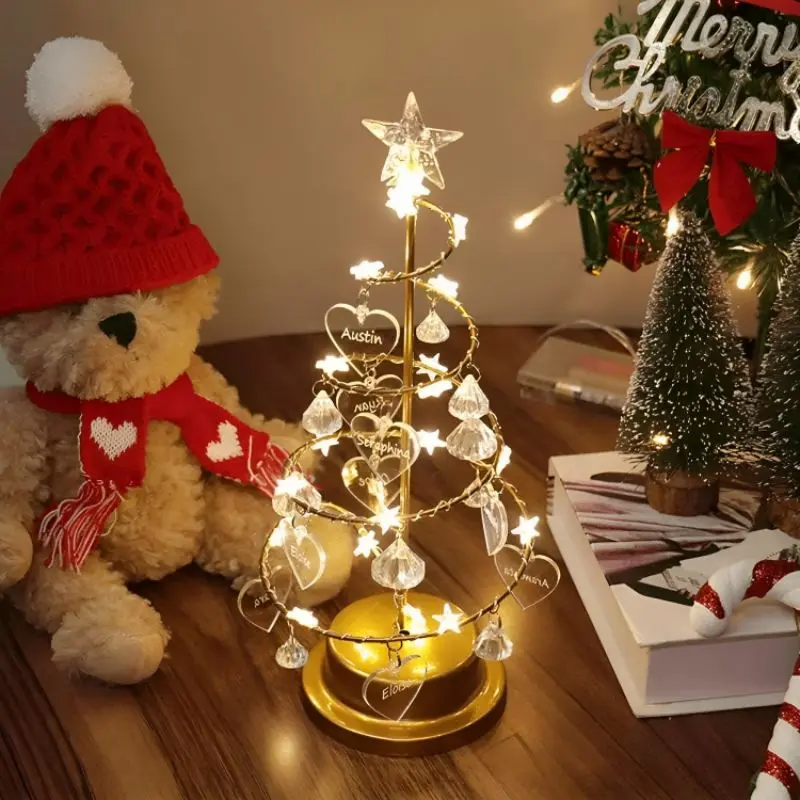 Breloques sapin Noël personnalisées Arbre généalogique