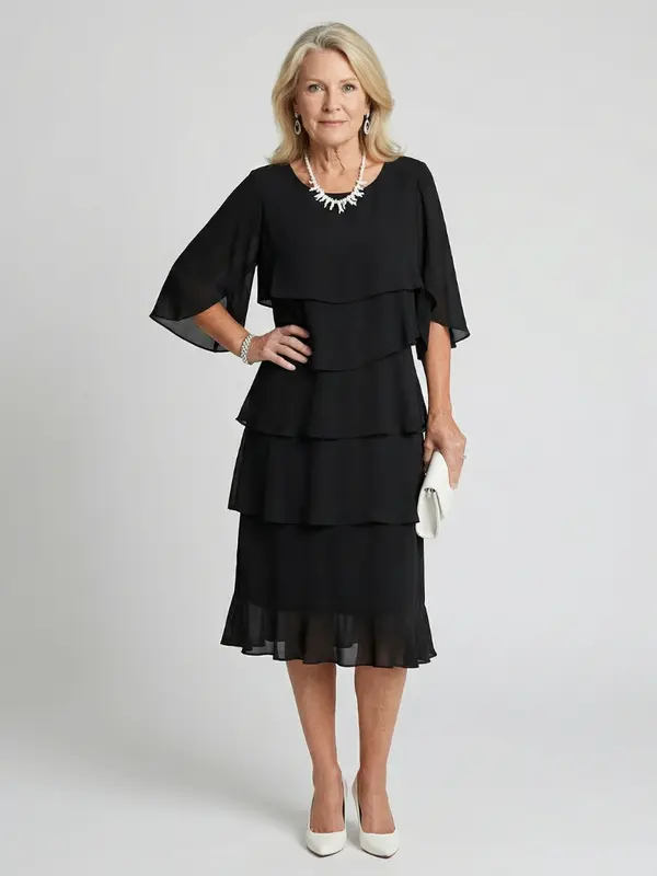 Brent - Élégante Robe Midi Volante