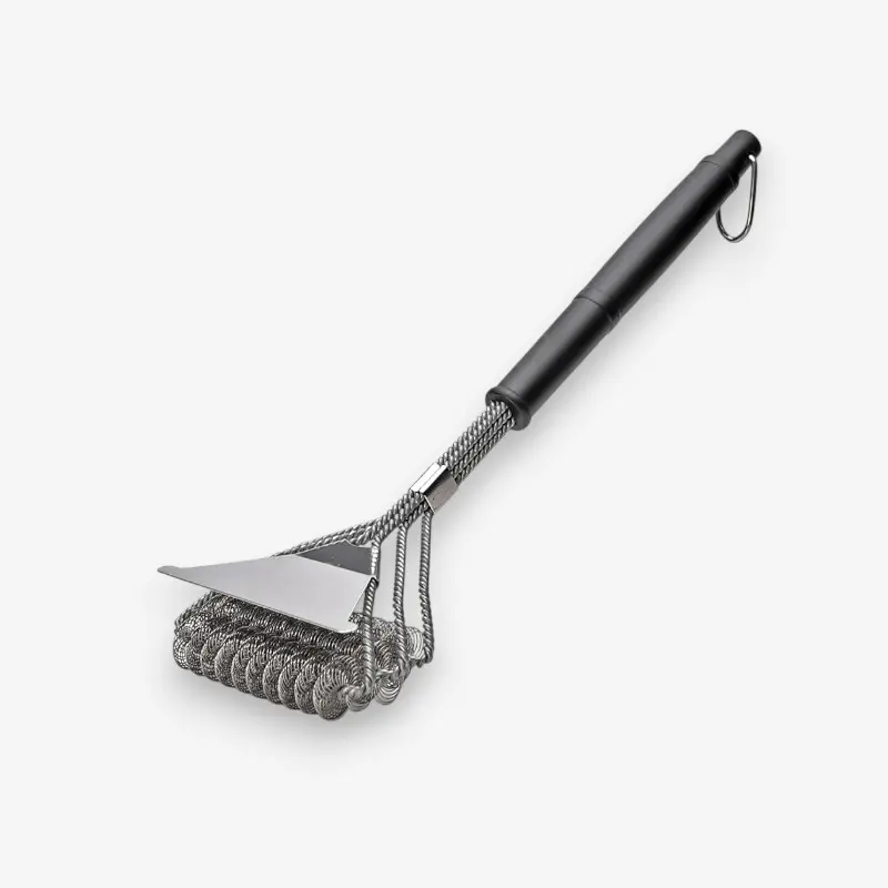 Brosse barbecue en acier avec poignée ergonomique
