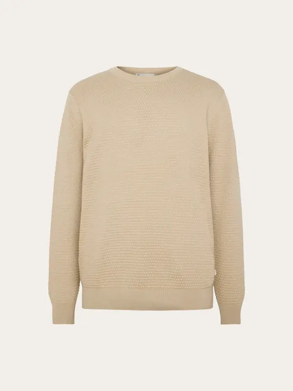 Bubble knit crew neck - Light feather gray