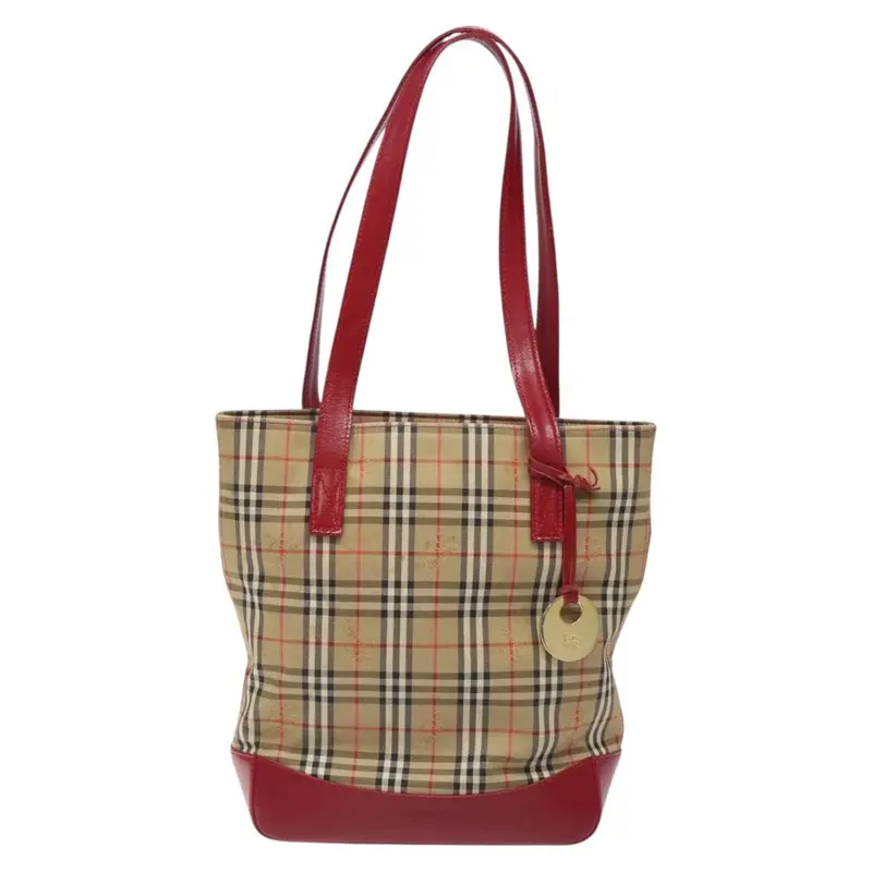Burberry Nova Check Tote Canvas and Leather