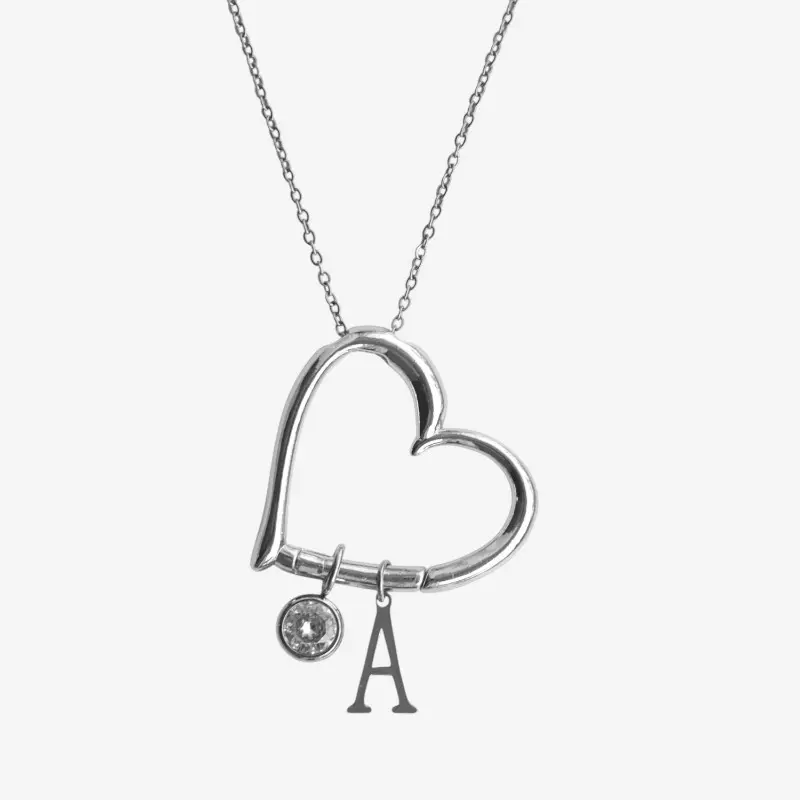 Cadeau Fête Des Mères | Collier pendentif cœur avec lettre