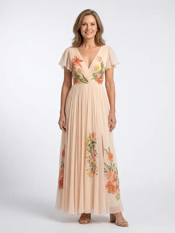 Calista - Robe Maxi Fleurie Aérée